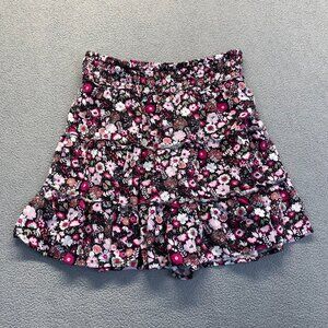 SO Girls Skirt Size XL (14/16) Floral Pull On Ruffled A Line Mini,Lined